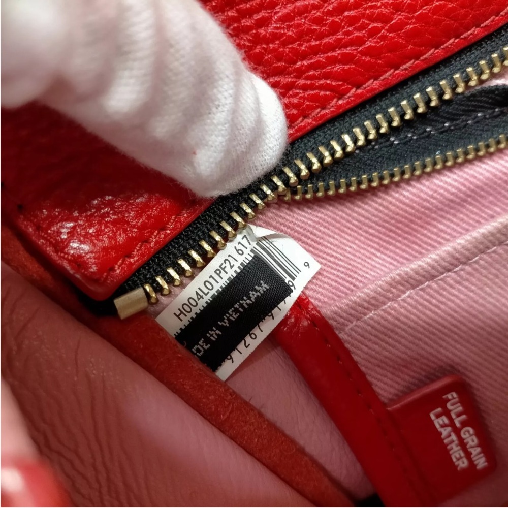Marc Jacobs Red Tote with Dual Handles and Crossbody Strap - Picture 8 of 8